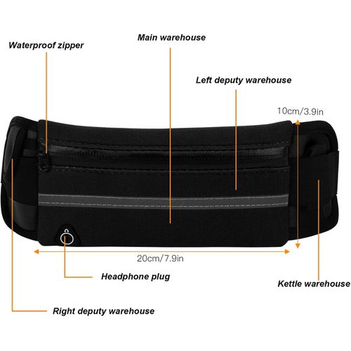 product_image_name-Generic-حقيبة خصر رياضية مقاومة للماء، حزام هاتف كاجوال مقاوم للماء على الصدر-3