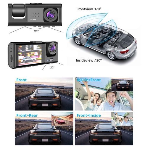 Caméra de Voiture Dash Cam, Enregistreur Vidéo de Caméra de Tableau de Bord  Grand Angle 140 ° dans la Caméra de Voiture Dashcam pour Voitures