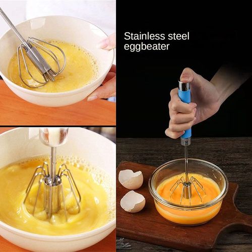 Batteur à œufs manuel en acier inoxydable de 10 pouces, batteur à œufs en  Silicone, pour