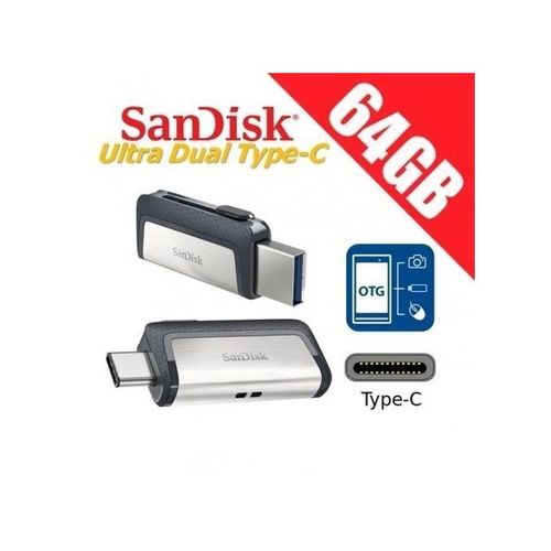 Clé USB 3.1 Type-C à Double Connectique Ultra Sandisk 64 Go