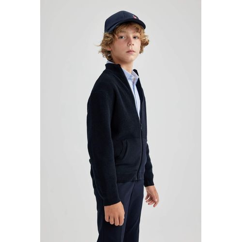 product_image_name-Defacto-Regular Fit Half Turtleneck Cardigan-2