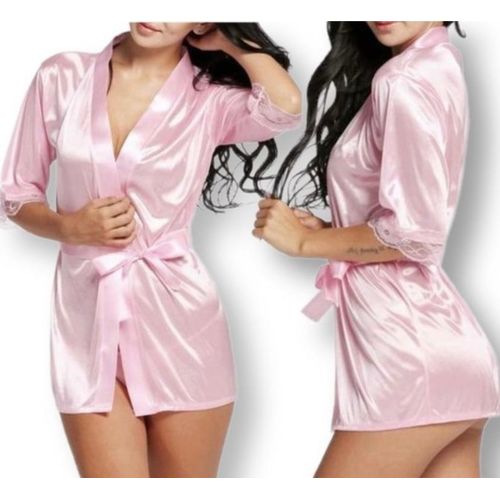 product_image_name-Generic-Lingerie peignoir Noir Pour les femmes avec string Satin-7