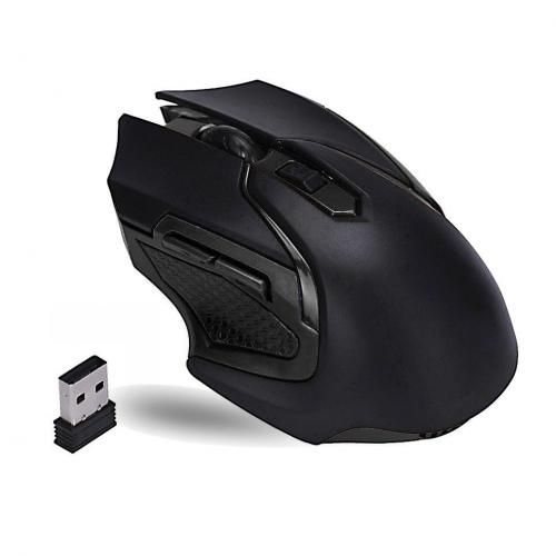 Souris 2,4 G Avec Rcepteur Usb, Dpi 1600, Silencieuse Et Plate Sans Fil  Pour Pc, Ordinateur Portable, Macbook, Bureau La Maison (noir Et Dor)