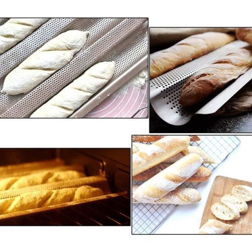 Generic Moule à pain antiadhésif Durable Baguette, 3 gutteurs équipement de  pâtisserie à prix pas cher