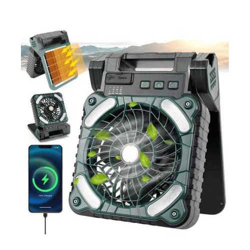 product_image_name-Generic-Ventilateurs solaires portables 7800 mAh, lanterne LED rechargeable, ventilateur de camping à énergie solaire, 4 vitesses, vent puissant, pliable à 90 °-1