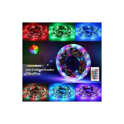 product_image_name-Generic-band led 5m RGB flexible Multi - couleur télécommande - plusieurs mode de lumière-4