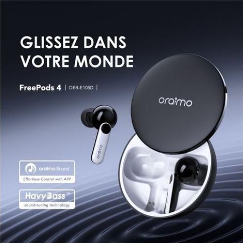 product_image_name-Generic-Oraimo FreePods 4 - Annulation active du bruit -Durée de lecture de 35,5 heures Réduction du bruit dans les appels - Noir-2