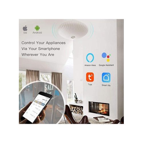 product_image_name-Generic-Interrupteur mural intelligent WiFi, sans fil neutre ni hub, contrôle à distance via application, fonction de minuterie, commande vocale (4 modules)-2