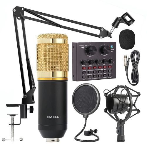 Microphone Professionnel BM-800 à Condensateur V8 + Accessoires