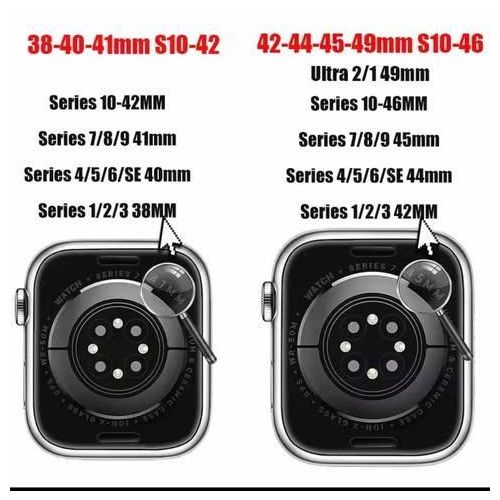 Generic Ocean Bracelet de rechange en silicone pour Apple Watch S10-46mm/42/44/45/49mm iwatch Serises 10 9 8 7 6 3 SE Ultra 2 - image 2