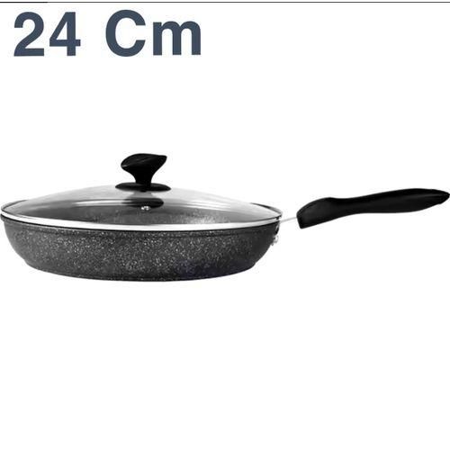 product_image_name-Generic-Poêle 24CM en aluminium revêtement anti adhérent, Couvercle verre .-1