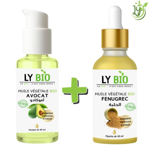 product_image_name-LY BIO-PACK HUILE AVOCAT 50ml - POMPE + HUILE FENUGREC 50ML - PIPETTE-1