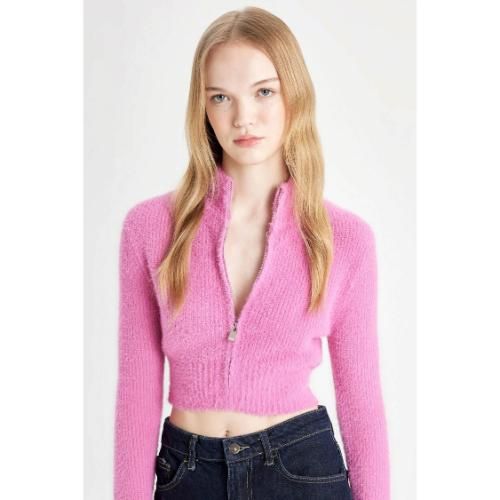 product_image_name-Defacto-Woman Mock Neckregular Fit Cardigan - PINK - C6298AX.-1