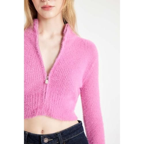 product_image_name-Defacto-Woman Mock Neckregular Fit Cardigan - PINK - C6298AX.-2