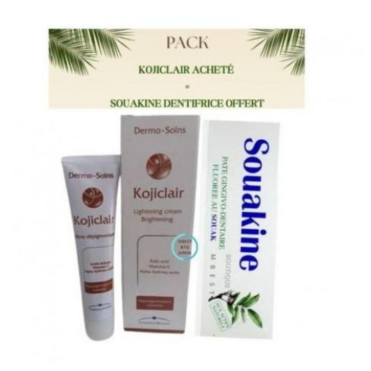 Dermosoin Kojiclair Dermo-soins Crème éclairçissante 30ml+Souakine Dentifrice 50ml Offert - image 2