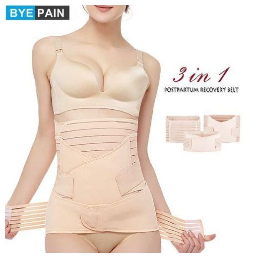 Generic Bandage postnatal ensemble 3 pièces, ceinture abdominale, de taille et pelvienne après grossesse - image 2