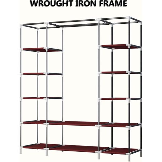 Generic Armoire tissu portable rangement vêtements optimiséArmoire tissu portable rangement vêtements optimisé - image 4