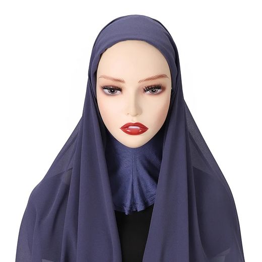 Generic PACK 3 Hijab avec bonet NINJA Muslima Chiffon creep - image 2