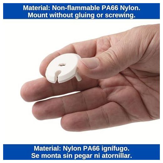 Generic Lot de 10 caches prises avec mécanisme rotatif, amélioration avec un nouveau système, protection adhésive pour prises, sécurité bébé et enfant. - image 2