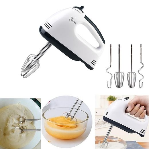 Generic Batteur Électrique Multifonction 7 Vitesses – Fouet, Mélange et Pétrissage – 4 Accessoires en Acier Inoxydable