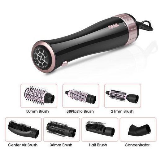 Generic Peigne sèche-cheveux multifonction 7 en 1 pour tous les styles de cheveux, longs ou courts