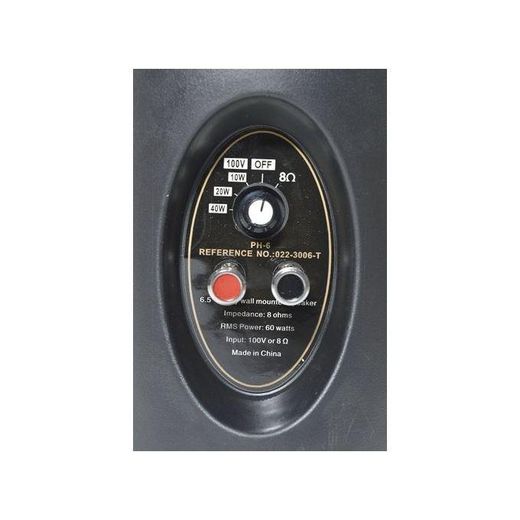 Phonic 2 x PH-6 Enceinte passive  (Paire) 3 voies murales noir - image 4