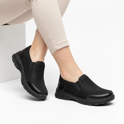 Generic Chaussures de marche médicales femme, noir, pas cher et qualité premium - image 4