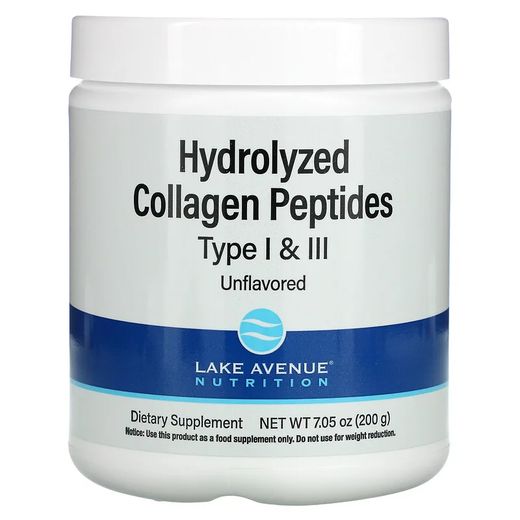 Lake Avenue Nutrition Peptides de collagène hydrolysé de type I et III, Sans arôme, 200 g avec sticker - image 4