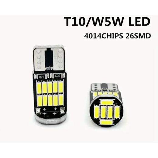 Generic 10 Pcs Ampoules LED Intérieures de Voiture BXE T10 W5W, 4014 Super Lumineuses 12V, Multicolores Blanc Installation Facile, Pas de Décodage d'Erreurs, Puces Haute Puissance pour une Luminosité Vibrante de la Cabine - image 2