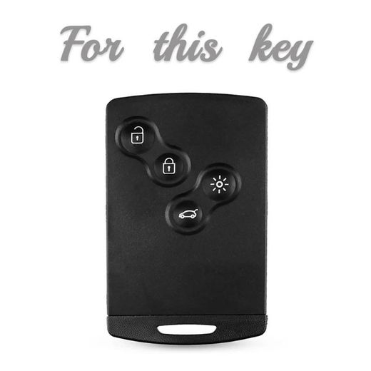 Generic Etui a Cle Voiture Coque Clé, Étui à Clés Couvre Clef Cache Clef Convient pour Renault Clio Scenic Megane Duster Sandero Captur Twingo Koleos Espace Fluence Kadjar Kangoo Laguna Latitude - image 2