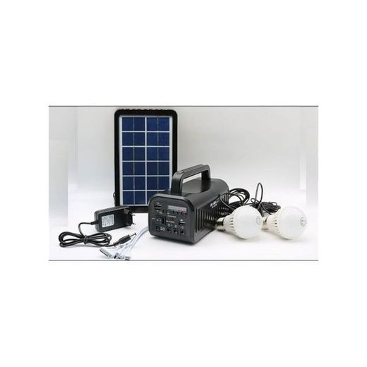 Isolar Rechargeable Kit Solaire 2 Lampes Led Radio Fm MP3 Panneau Solaire - image 4