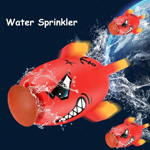 Generic Water Rocket Sprinkler Enfants – Jeu d’Eau Extérieur avec Fusée et Tuyau 3M, Arroseur de Jardin Amusant pour Été - image 4