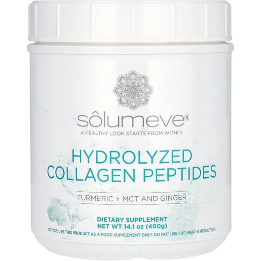 Solumeve Hydrolyzed Collagen Peptides with Turmeric, MCT, and Ginger, 14.1 oz (400 g) - image 4