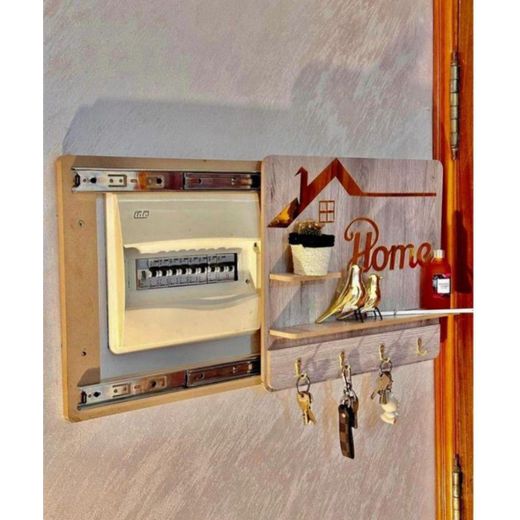 Generic Décoration Murale Cache-Compteur Électrique , Design à Glissière, Élégant et Pratique - image 4
