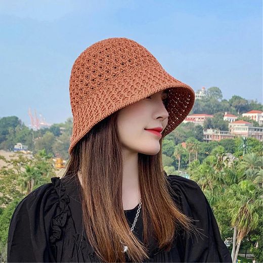 Generic Chapeau seau à la mode, Chapeau élégant pour femmes filles, Respirant et Doux, chapeau de plage - image 2