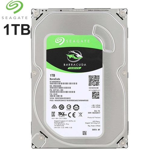 SEAGATE BarraCuda Disque Dur Interne SATA 1TB / 1TO HDD 7200 6Gb/s 3.5" -1000GB / 1000GO