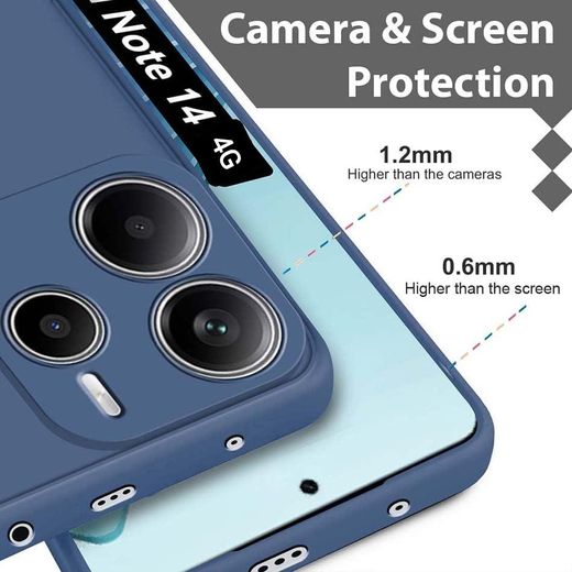 Case Couqe silicone blue pour Xiaomi redmi note 14 4G - image 2