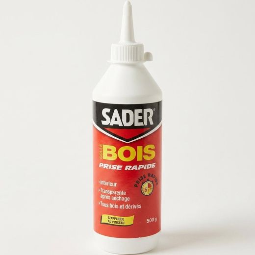 Sader Colle Vinylique Spéciale Bois Assemblage Réparation Meubles et Menuiserie Séchage Invisible Prise Rapide Intérieur Biberon 500g - image 3