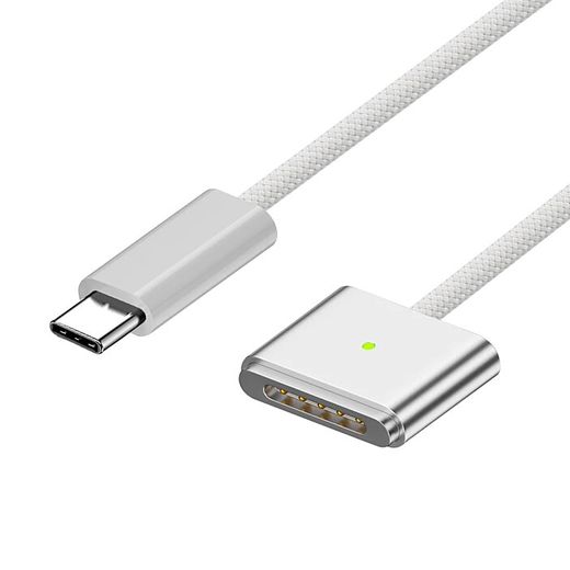 Generic Cable USB-C Type C vers MagSafe 3 - 2M Nylon Tressé avec Voyant LED - image 2