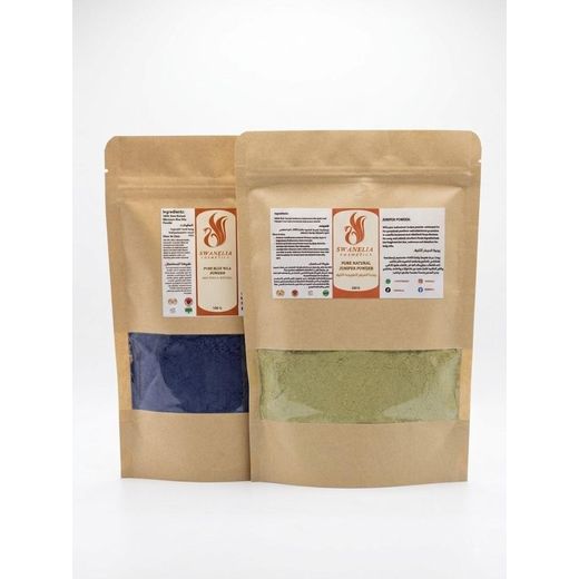 Generic Pack Purifiant & Éclaircissant Royal Swanelia – Nila Sahraouia Pure (100g) + Poudre de Genièvre / Arâar Pure (250g) (Cheveux, Visage & Corps)