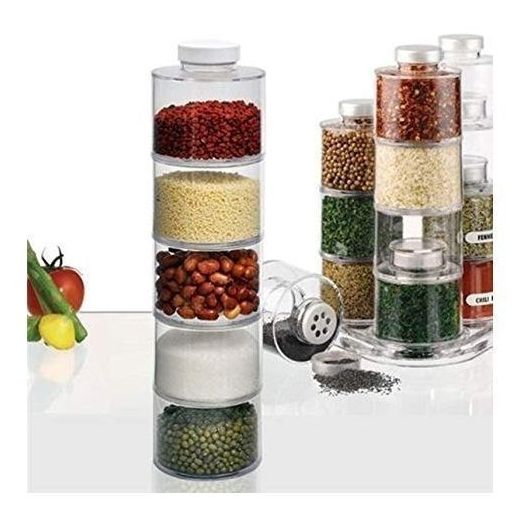 Salières Sel et poivre 12 Carousel Spice Tower Sel Ensembles Moulin