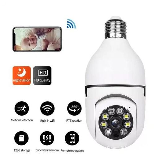 Generic Ampoule Caméra Surveillance Wifi Sans Fil Caméra de Sécurité Lampe Caméra Caché - image 2