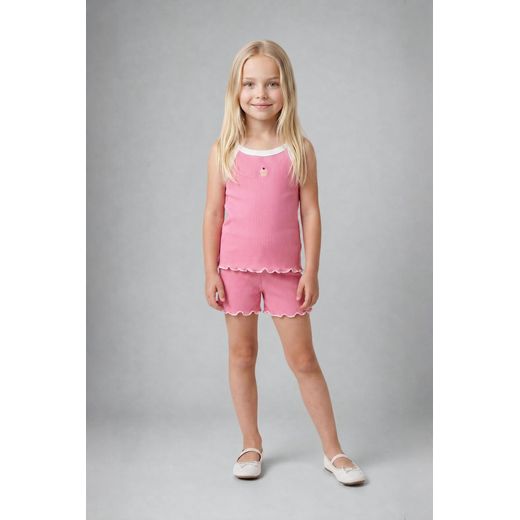 Defacto Ensemble débardeur et Short fleuri pour bébé fille