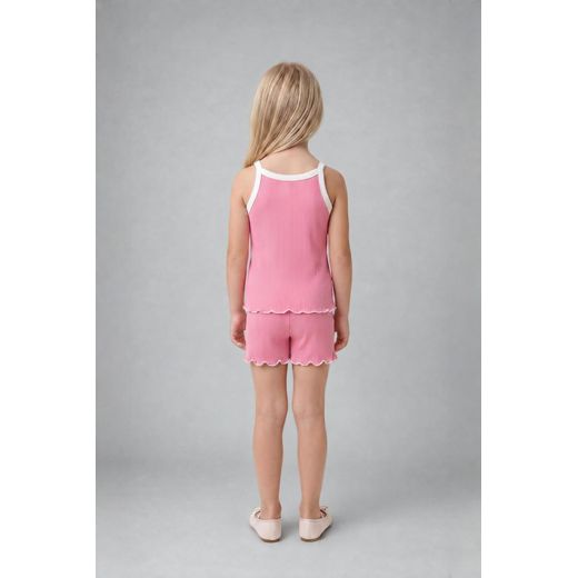 Defacto Ensemble débardeur et Short fleuri pour bébé fille - image 3
