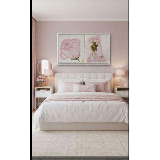Generic 2 tableau fait main 40/40*2 son cadre - image 3