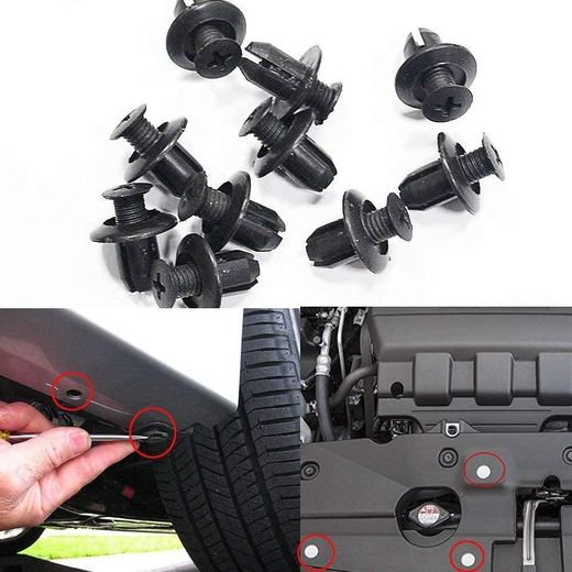 Generic Kit de 100 Agrafes de Fixation en Plastique pour Voiture – Clips Universels pour Garnitures, Pare-chocs et Portières - image 3