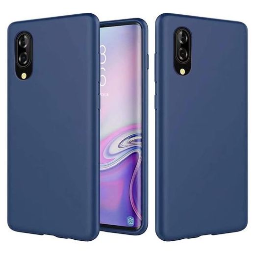 Generic case comaptible avec  Galaxy A10 Case, Slim Silicone Soft Bleu