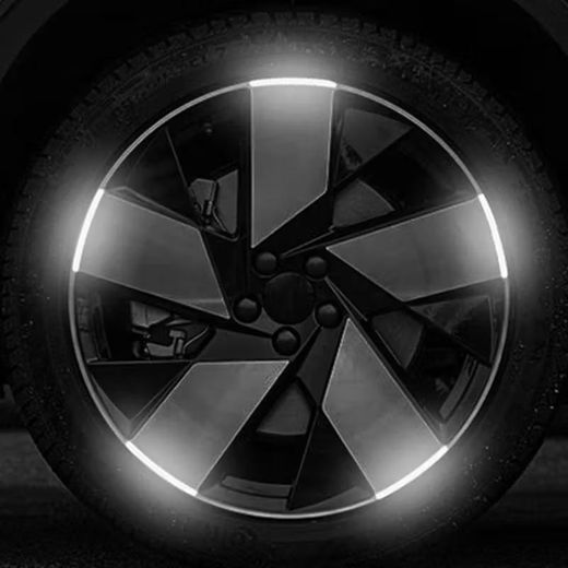 Generic 20pcs Autocollants Réfléchissants pour Roues de Voiture, Visibilité et la Sécurité à la Nuit, Autocollants d'Avertissement Rouges pour Pneus de Motos et Véhicules, Effet décoratif - image 2