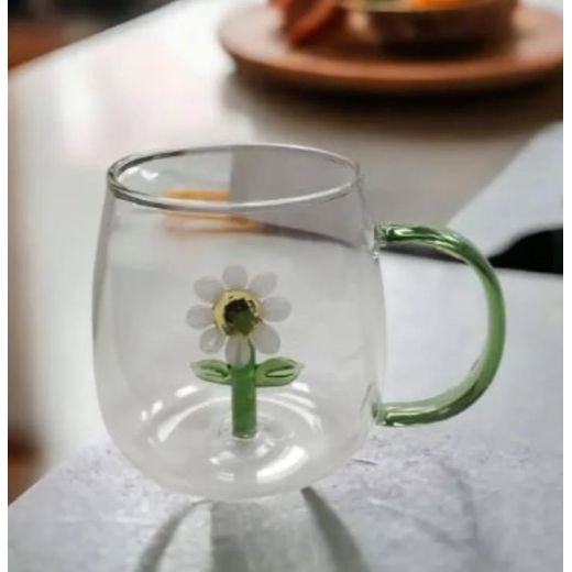 Generic Tasses à café 380 ML en Verre Borosilicate Transparent pour Boissons Froides et Chaudes, Tasse à café résistante à la Chaleur pour Les Voyages et la Vie Quotidienne - image 3