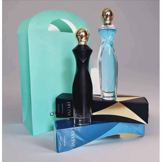 Oriflame Pack Eau de Parfum Divine 50 ml + Eau De Parfum Divine Dark Velvet Pour Femme 50 ml + Sac cadeau